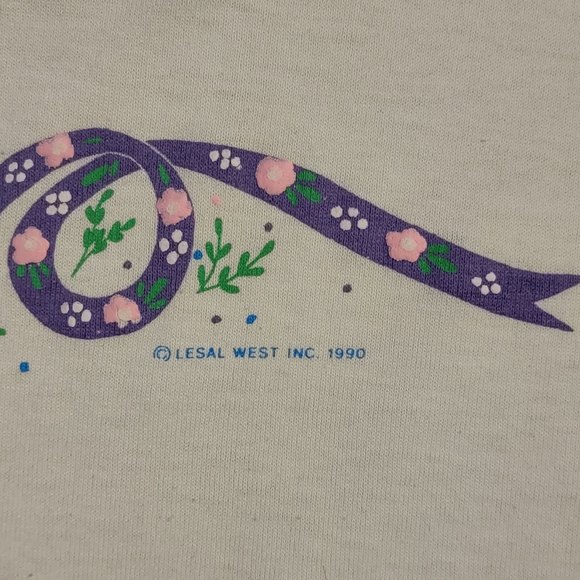 Vintage Faded Tag Women's Lesal West Inc. 1990 Cat Puffy Graphic Approx. Medium - Picture 3 of 9
